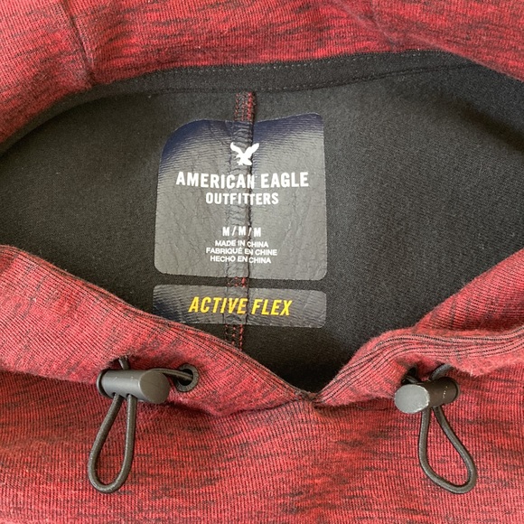 AEO Dark Red Spacedye Hoodie - Picture 6 of 12